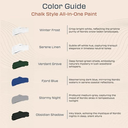 Chalk Style Paint, Off White (Serene Linen), Pint, Matte - color: 04) Serene Linen, size: 16 Fl Oz (Pack of 1)