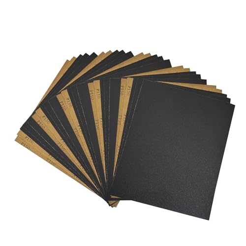 25 PCS 150 Grit Wet Dry Sandpaper, 9x11 Inch Silicon Carbide Sheets - style: Grit 150