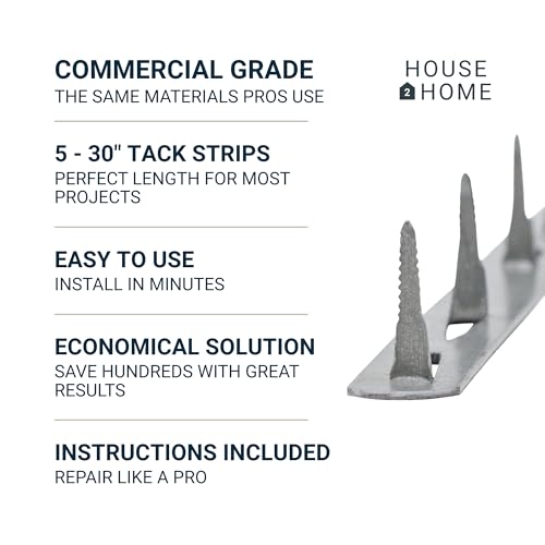 House2Home Upholstery Tack Strips for Furniture – Metal, 30" 5-Pack
