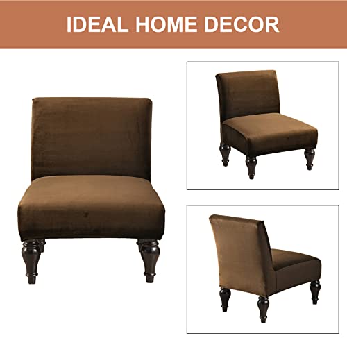 Eco-Ancheng Armless Chair Slipcover Removable Armless Accent Chairs Covers Washable Armless Slipper Chair Slipcover Printed Armless Chair Furniture Protector Covers for Living Dining Room Hotel - color: A26
