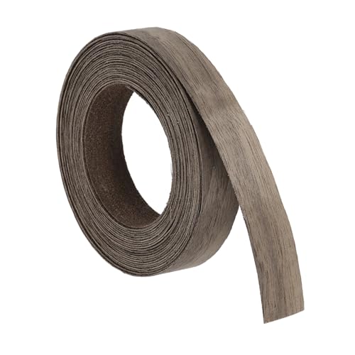 uxcell 5/8 Inch x 15ft Wood Veneer Edge Banding, Pre-Glued Flexible Black Walnut Edging Strips, Iron on with Hot Melt Adhesive Wood Tape for Cabinet Repair and Furniture Restoration - size: 5/8 Inch x 15ft