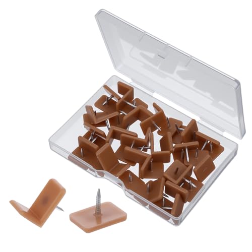 40 Pcs Tack-in Drawer Glides Drawer Slides Bottom Mount - Plastic Drawers Guides Stops Repair Kit for Cabinets Dressers & Furniture (Brown)