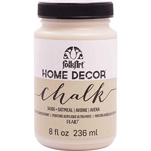 FolkArt Home Decor Chalk Furniture & Craft Paint in Assorted Colors, 8 ounce, Oatmeal - color: Oatmeal