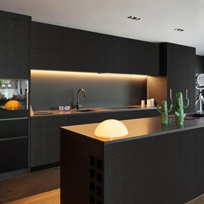 Zeeko Black Crocodile Peel and Stick Wallpaper 17.3" X 394" - color: Black, size: 17.3in x 32.8ft