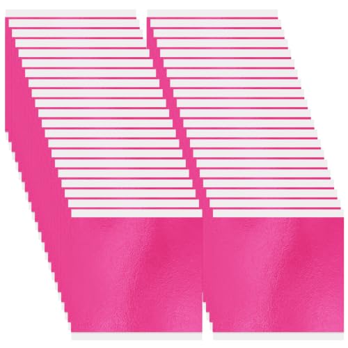 Vonty 200 Pcs Pink Foil Sheets for Crafts Imitation Leaf Gilding Decor - color: Pink