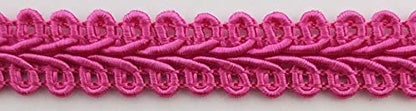 1/2" Chinese French Braid Gimp Trimming - 10 Continuous Yards - Many Colors! (Fuchsia) - color: Fuchsia