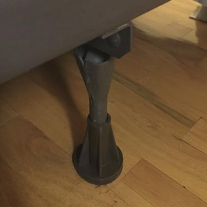 6PCS Steel Stem Plastic Bed Frame Feet to Replace Wheels. Sturdy and Protect Floor. Replacement Bed Feet with Plastic Inserts