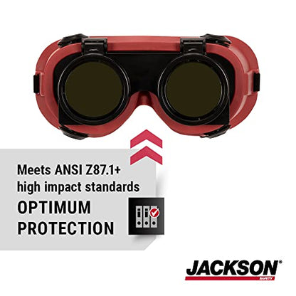 Jackson Safety WS Series Retro Safety Goggles - color: Iruv Shade 5, size: One Size, style: Flip Front Round