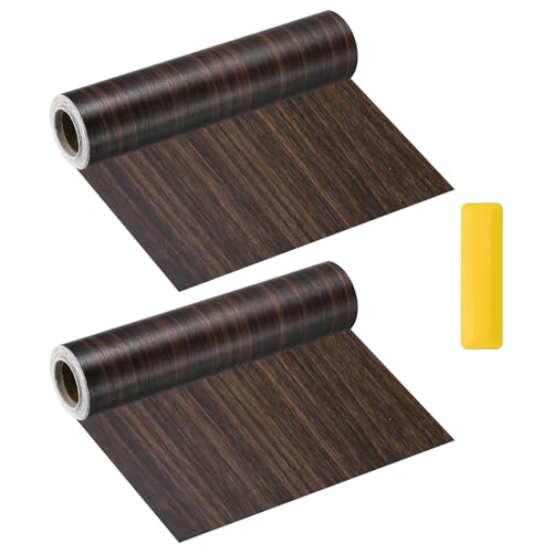 HARFINGTON Wood Grain Repair Tape 8" x16ft Self-Adhesive Repair Patch - color: Black Walnut, size: 8" x 16ft