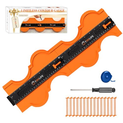 TOOLIFE 20 Inch Contour Gauge Profile Tool with Unlimited Connection - size: 20"-Unlimited Splicing