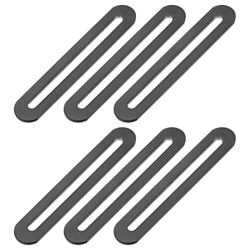 M METERXITY 6-Pack Flat Mending Plate Support 4.33x0.75in, Black - color: Black, size: 110 x 19mm