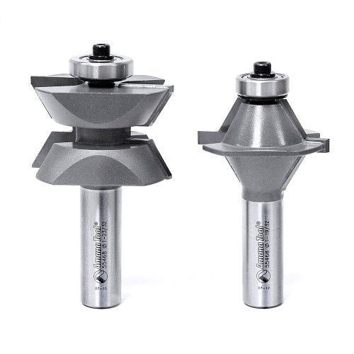 Amana Tool - 55468 2Piece Carbide Tipped Edge Banding 30 Deg x 1-19/32 Dia x 1" 2 - size: 30 Deg x 1-19/32 Dia x 1" 2
