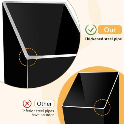Metal Furniture Legs, Black Set of 2, 16H x 11W - size: 16 IN