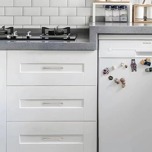 Solid Heavy Duty Jasper Pulls 10 Pack Polished Nickel Cabinet Pulls 3-3/4 Inch Hole Centers for Kitchen Cupboard Handles Modern Drawer Pulls Bathroom Cabinet Pulls - color: Polished Nickel, size: 3-3/4 inch(96mm) Hole Center