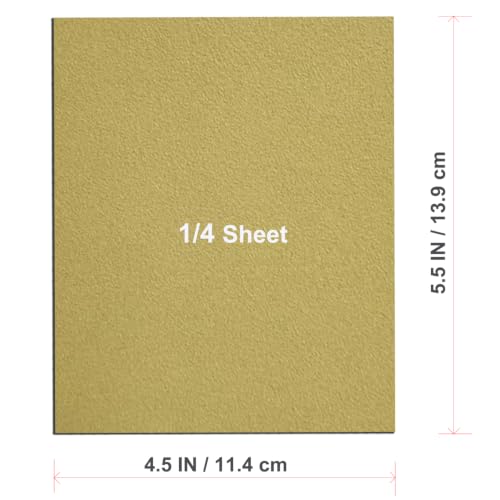 52Pcs Aluminum Oxide Sandpaper Variety Pack, 1/4 Sheet Sand Paper Assorted for Block Sander Wood Metal Wet Dry Sanding 80/100/150/220/320/400 Grits (4.5 x 5.5 Inch) - size: 1/4Sheet