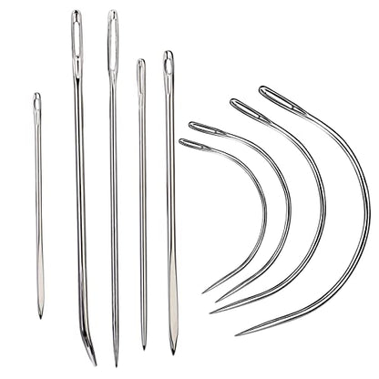 Veroave Sewing Needles, 9 PCS Curved Needle, Upholstery Needle - size: 9PCS