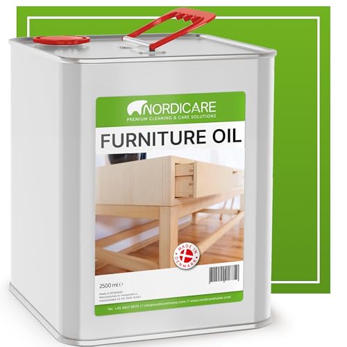 Nordicare Wood Oil Colorless - Premium Walnut Oil, Teak Oil, Wood Oil Furniture for Oak, Beech, Teak, Walnut, Pine, Larch - Natural Furniture Wood Oil - Made in Denmark - for Indoor Use (84.5 oz) - size: 1 Fl Oz (Pack of 1)