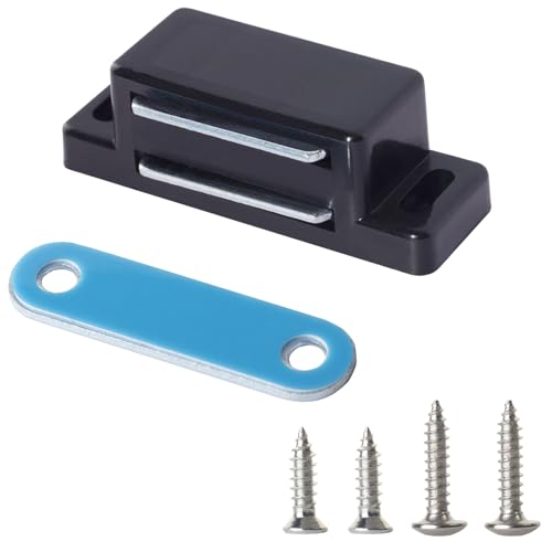 SDTWZW Magnetic Door Catch, Black, Pack of 4 - color: Black
