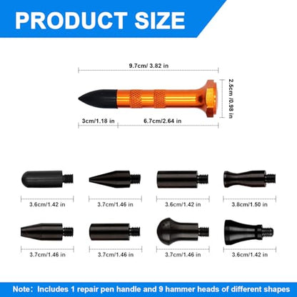 Paintless Dent Repair Kit Professional Auto Body Puller Tool- 17 Pack - size: Dent Puller Kit-17 Pack