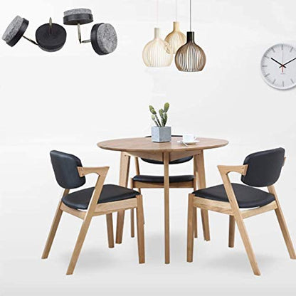 MroMax Round Felt Furniture Pads Nail-on Slider-0.79"/20mm Diameter Screw-on Floor Protectors for Wooden Furniture Chair Tables Leg Feet Non Slip Black Tone 46Pcs - size: 0.79"Dia(20mm)