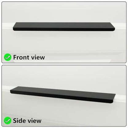 30 Pack Matte Black Finger Pulls for Cabinets, Modern Edge Pulls - color: Black-30Pack, size: 7.87in(200mm) Overall Length