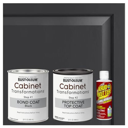 Rust-Oleum Cabinet Transformations Complete Coating Kit, Black - color: Satin Black