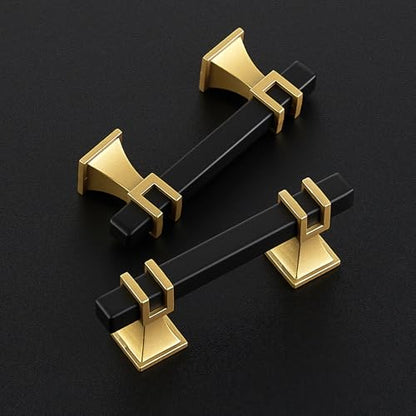 HOME EDIT Black & Gold Pulls Cabinet Handles 2-1/2 Inch 10 Pack - color: Black Gold, size: 2-1/2 In Hole Center