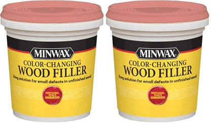 Minwax 448600000 Color Changing Wood Filler, 5.5 oz (Pack of 2) - color: 5.5 oz, size: 5.5 oz (Pack of 2)