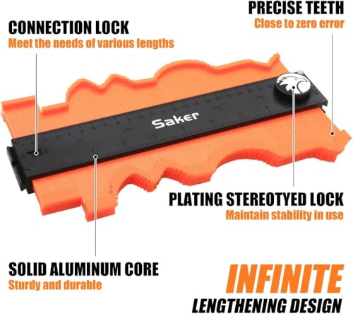 Saker Contour Gauge Profile Tool Unlimited Connection 10 Inch - style: Unlimited Connection