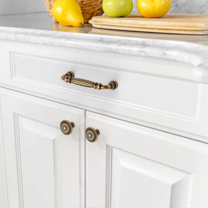 Asidrama 10 Pack 4 inch Brushed Antique Brass Kitchen Cabinet Handles - color: Brushed Antique Brass, size: 4" Hole Center(102mm)