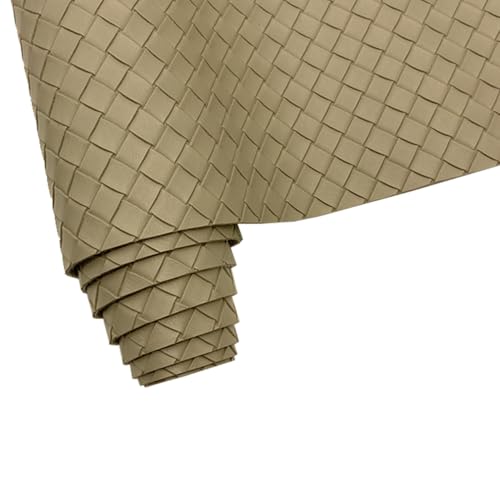 12"x54"Weave Faux Leather Fabric, Embossed Braided Faux Leather Roll for Crafts DIY and Upholstery Pleather Sheets (Light Green) - color: Light Green