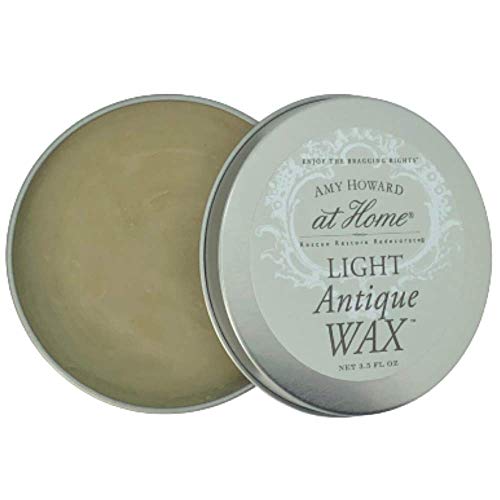 AMY HOWARD AT HOME - Light Wax for Wood and Chalk Paint - Vintage and Antique Furniture Restoration - Protective Finish and Seal - Golden Brown (3.5 Oz) - color: Golden Brown, size: 3.5 Ounce (Pack of 1)