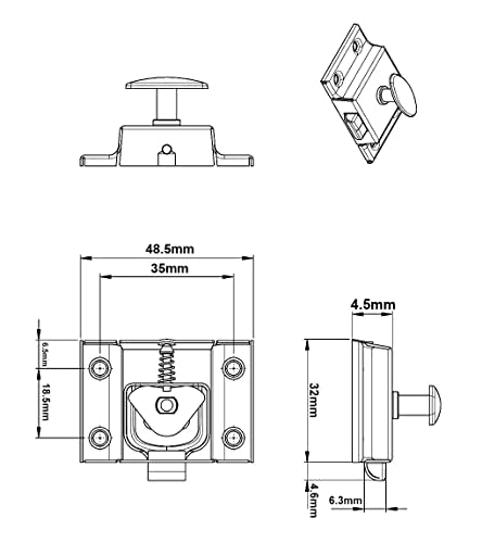 QCAA Oval Turn Cabinet Latch, for Cupboard & Other Furniture, Small, Antique Copper, Made in Taiwan, 1 Pack - color: Antique Copper, size: 1pack-small