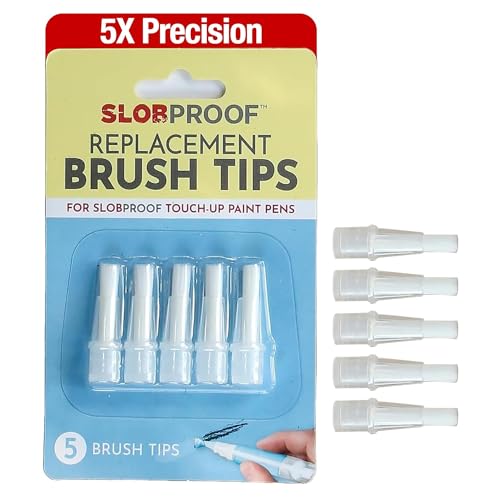 Slobproof Replacement Brush Tips for Refillable Touch-Up Paint Pens, 5pk - size: 5 Count (Pack of 1)