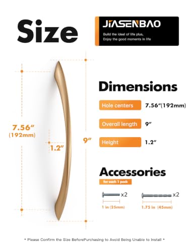 5 Pack Champagne Bronze Cabinet Pulls 7.56 Inch Arch Twisted Brass Handles Drawer Kitchen Cupboard Bathroom Dresser Cabinet Hardware Zinc Alloy - color: Champagne Bronze, size: 7.56 inch Hole Centers