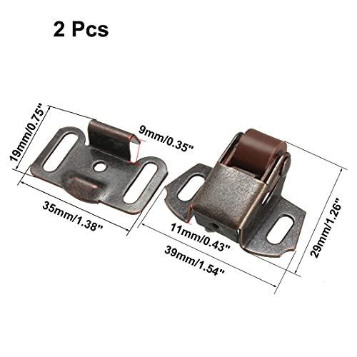 uxcell Retro Cabinet Wardrobe Door Single Roller Catch Ball Latch Hardware