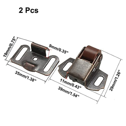 uxcell Retro Cabinet Wardrobe Door Single Roller Catch Ball Latch Hardware