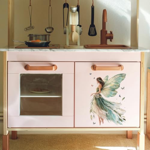 OLYCRAFT 3pcs/Set Fairy Rub on Transfers for Furniture and Crafts 12x6 inch Butterfly Furniture Decals Fairy Theme Transfer Stickers Rub on Decals for Wood Furniture Home Decor - style: Butterfly Fairy
