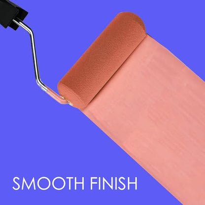 Allgala 24-Piece 6 inch Shedless Mini Foam Sponge Paint Roller Cover for Trim Wall Funiture Doors Etc - TH10387 - size: 6" Foam (Pack of 24)