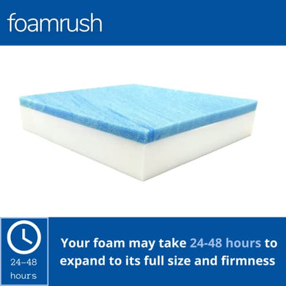 FoamRush 2" x 32" x 32" Gel Memory Foam Upholstery Square Cushion Medium Firm (Chair & Wheelchair Seat Cushion Replacement, Square Foam Dining Chairs, Couch, Sofa, Rubber Padding) - color: High Density + Gel, size: 2" x 32" x 32"