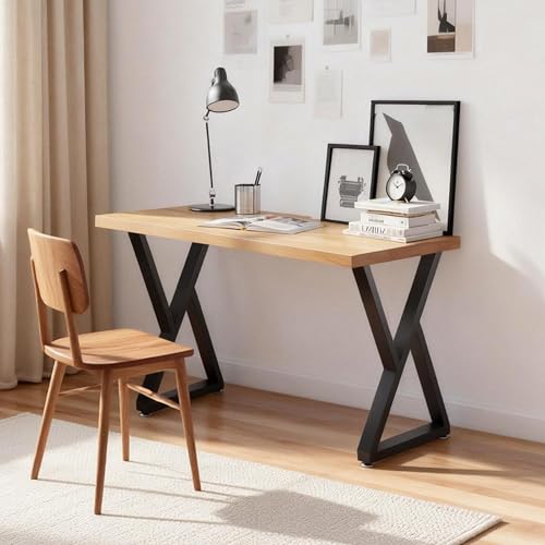 Metal Table Legs 28 Inch Desk Legs, Heavy Duty Industrial Steel Dinning Table Leg, Kitchen Table Base, Workstation, Adjustable Feet Included (Black) - color: Z-shaped, size: 28 IN