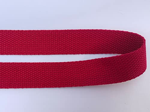 1 Inch Cotton Webbing 10 Yards Cotton Strap for Tote Canvas Bags Crafts Sewing (2002 Burgundy) - color: 2002 burgundy