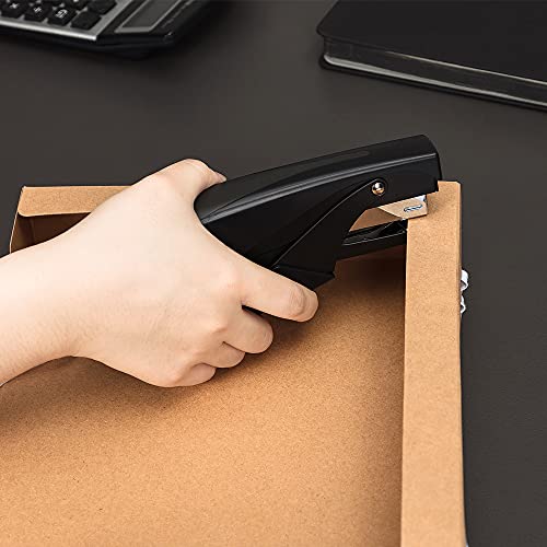 Amazon Basics Effortless Handheld Plier Stapler, 25 Sheet Capacity, Heavy Duty, Black - size: 1-Pack
