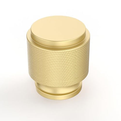 Brushed Gold Cabinet Knobs Round Drawer Pulls 10 Pack - color: Brushed Gold, size: Knob