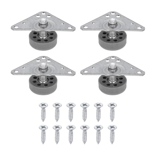 uxcell 4pcs Furniture Leveling Feet Adjustable Metal Feet (29x18x28mm) - size: 29 x 18 x 28mm