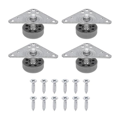 uxcell 4pcs Furniture Leveling Feet Adjustable Metal Feet (29x18x28mm) - size: 29 x 18 x 28mm