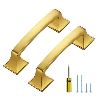 30 Pack Kitchen Cabinet Handles 3 Inch Hole Center Gold Cabinet Pulls - color: Gold, size: 3 Inch Hole Centers