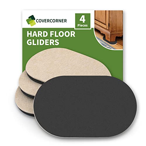 Felt Furniture Sliders for Hardwood Floors 4 PCS, 9 1/2" Beige - size: 4 PCS 9 1/2" Beige