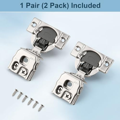 KNOBWELL 1-1/4" Overlay Soft Close Hinges Face Frame Cabinet Hinges 25 Pair - size: 1-1/4 inch Overlay