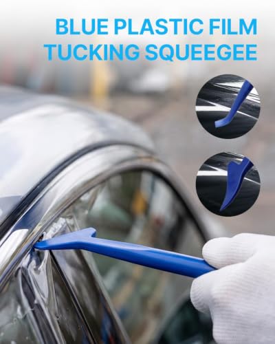 20 Pcs Window Tint Kit, Vinyl Wrap Tools, Include 2 Felt Squeegee and 8 Felt Replacements, Craft Knife and Blades, Vinyl Cutter, 3 Micro Squeegee for Car Wrap Tools Window Tint Tools